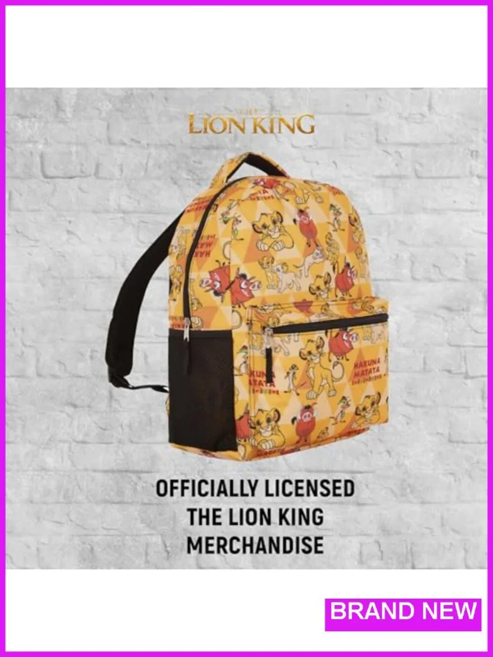 Disney Lion King Kids Backpack - School Bag with Simba Print
